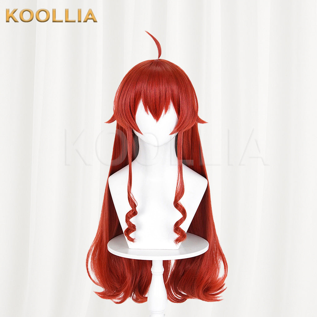 Mushoku Tensei Eris Wig Fire Red Extra Long Fluffy Wave Basic Wig