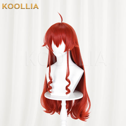 Mushoku Tensei Eris Wig Fire Red Extra Long Fluffy Wave Basic Wig