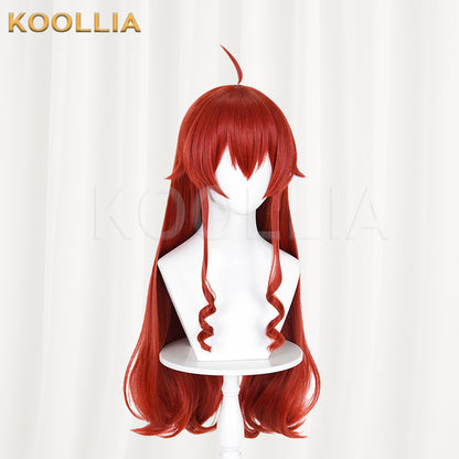 Mushoku Tensei Eris Wig Fire Red Extra Long Fluffy Wave Basic Wig