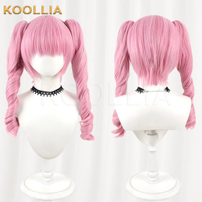 Steins;Gate Faris NyanNyan Cherry Blossom Pink With Detachable Twin Tails Basic Wig