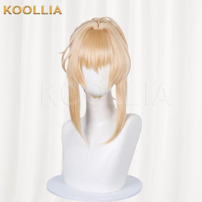 Fate/Zero Artoria Pendragon Saber Cream Blonde Integrated Updo Basic Wig