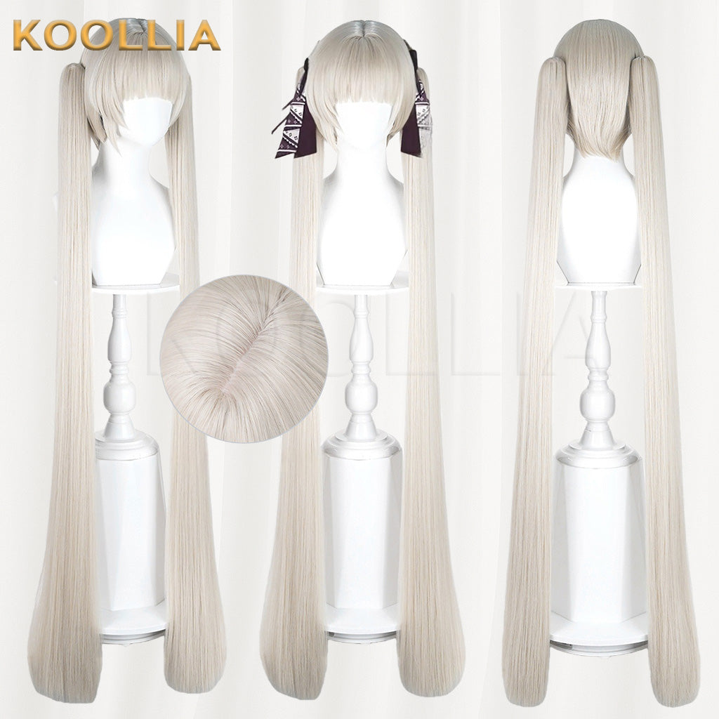 Azur Lane Formidable Cream White Twin Tails Cosplay Wig Two Length Options Basic Wig