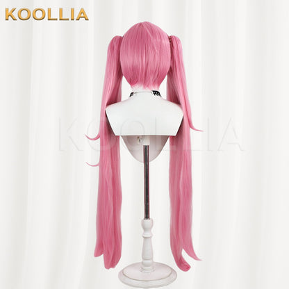 Techno Doll Fran Wig Sakura Pink High Twin Tails Long Basic Wig