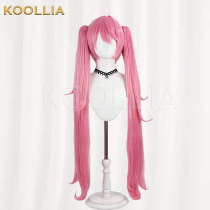 Techno Doll Fran Wig Sakura Pink High Twin Tails Long Basic Wig