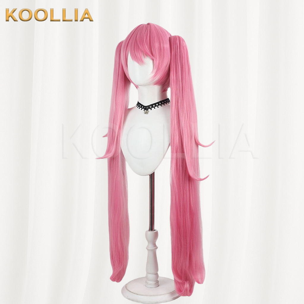Techno Doll Fran Wig Sakura Pink High Twin Tails Long Basic Wig