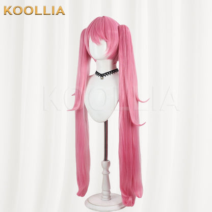Techno Doll Fran Wig Sakura Pink High Twin Tails Long Basic Wig