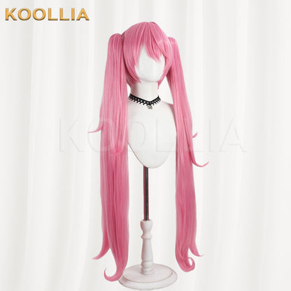 Techno Doll Fran Wig Sakura Pink High Twin Tails Long Basic Wig