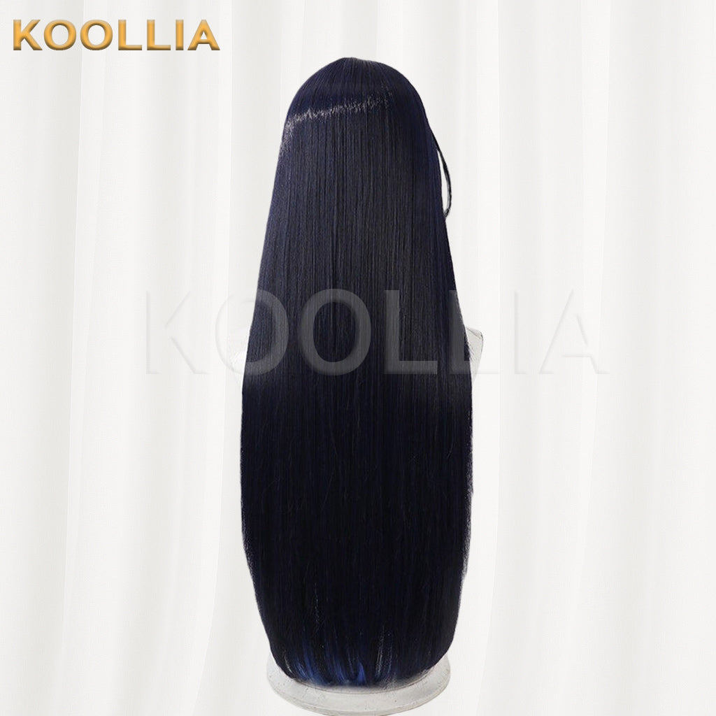 Gasoline Alley Futaba Minato Wig Navy Blue Bright Blue Long Straight Basic Wig