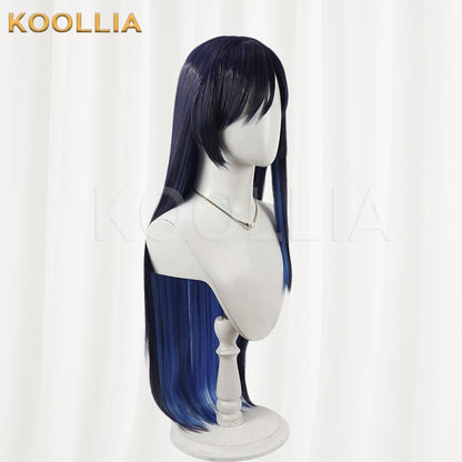 Gasoline Alley Futaba Minato Wig Navy Blue Bright Blue Long Straight Basic Wig