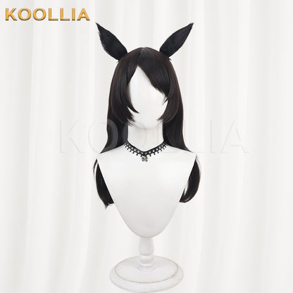 Touhou Project Futatsuiwa Mamizou Wig Brown Black Curly Medium Long Basic Wig