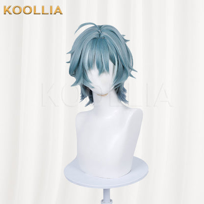 Genshin Impact Lorn Grey Blue Styled Basic Wig