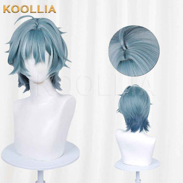 Genshin Impact Lorn Grey Blue Styled Basic Wig