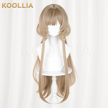 Genshin Impact Sandrone Solid Milk Tea Light Brown 100cm Long Straight Basic Wig