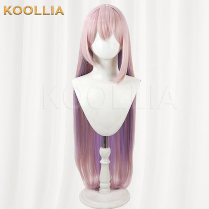 Azur Lane Kagetsu Light Pink With Purple Gradient Ends Long Straight Hair Basic Wig