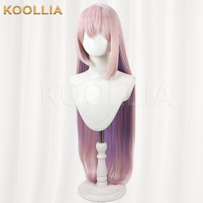 Azur Lane Kagetsu Light Pink With Purple Gradient Ends Long Straight Hair Basic Wig