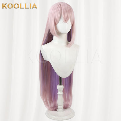 Azur Lane Kagetsu Light Pink With Purple Gradient Ends Long Straight Hair Basic Wig