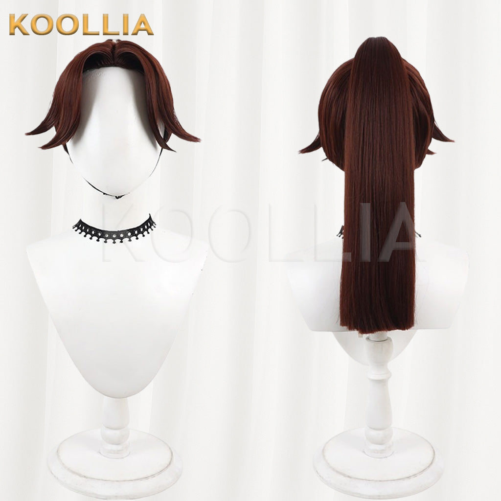 Nintama Rantarō Hirataki Yashamaru Reddish Brown Middle Part Short Hair Basic Wig