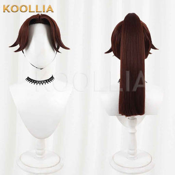 Nintama Rantarō Hirataki Yashamaru Reddish Brown Middle Part Short Hair Basic Wig