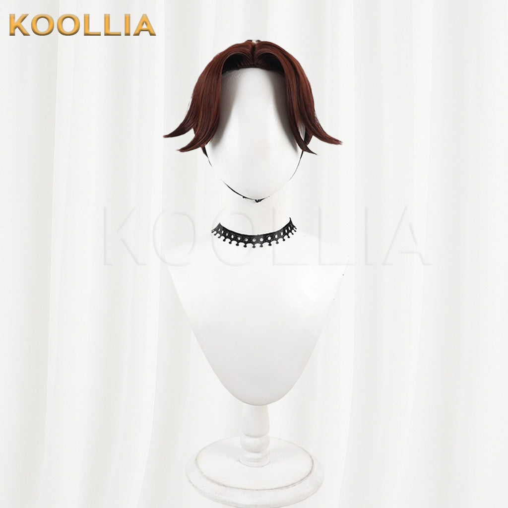 Nintama Rantarō Hirataki Yashamaru Reddish Brown Middle Part Short Hair Basic Wig