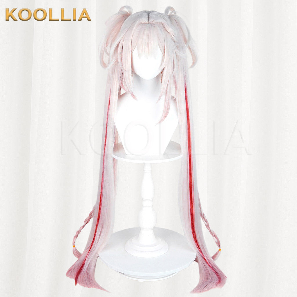 Honkai: Star Rail Sparkle Sweet Dream Radio Pink White Red Gradient Twin Tails Basic Wig