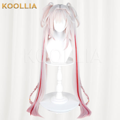 Honkai: Star Rail Sparkle Sweet Dream Radio Pink White Red Gradient Twin Tails Basic Wig