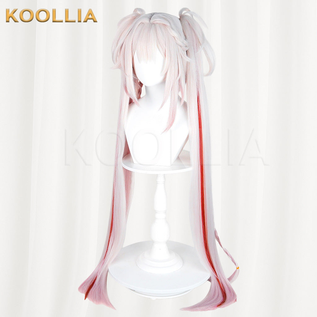 Honkai: Star Rail Sparkle Sweet Dream Radio Pink White Red Gradient Twin Tails Basic Wig