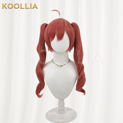 Touhou Project Igano Yorimichi Wig Reddish Brown Double Pigtails Basic Wig