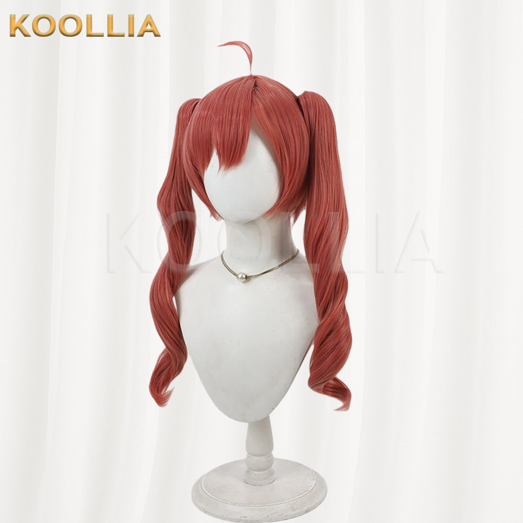Touhou Project Igano Yorimichi Wig Reddish Brown Double Pigtails Basic Wig
