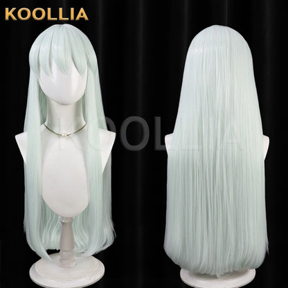 Touhou Project Kamishirasawa Keine Wig Light Mint Green Long Straight Basic Wig
