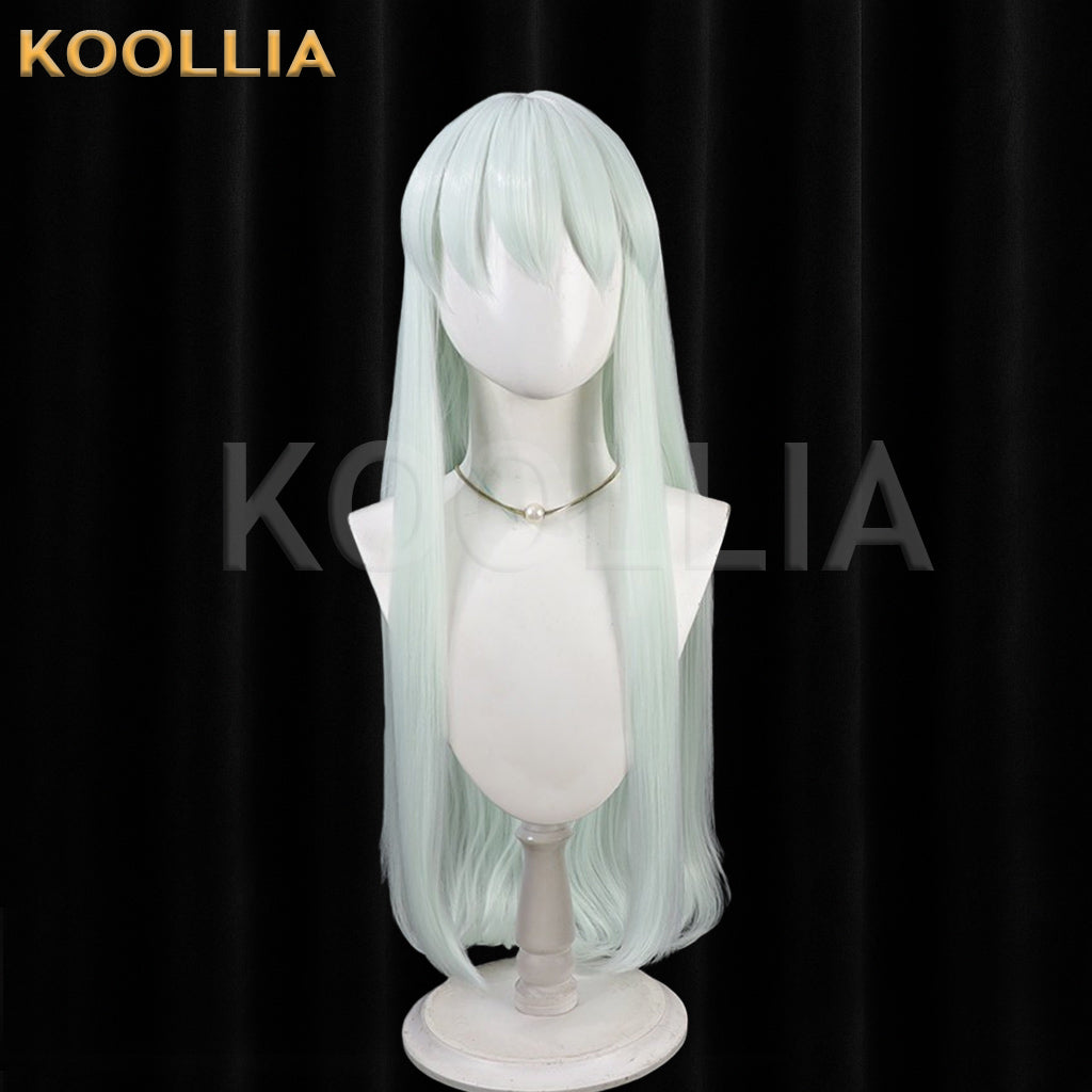 Touhou Project Kamishirasawa Keine Wig Light Mint Green Long Straight Basic Wig