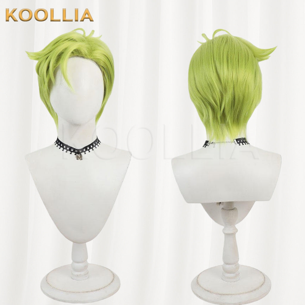 18TRIP Karikane Sakujirou Wig Bright Lime Green Spiky Short Basic Wig