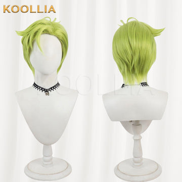 18TRIP Karikane Sakujirou Wig Bright Lime Green Spiky Short Basic Wig