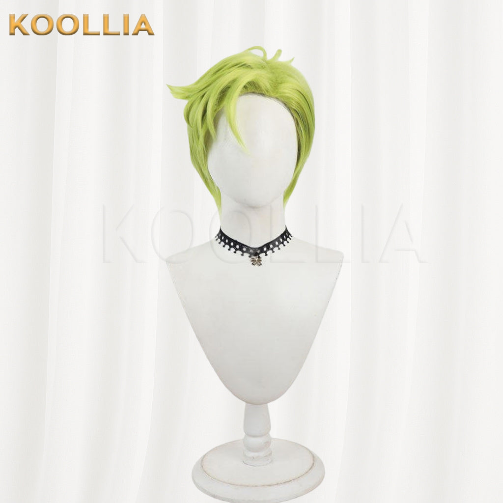 18TRIP Karikane Sakujirou Wig Bright Lime Green Spiky Short Basic Wig