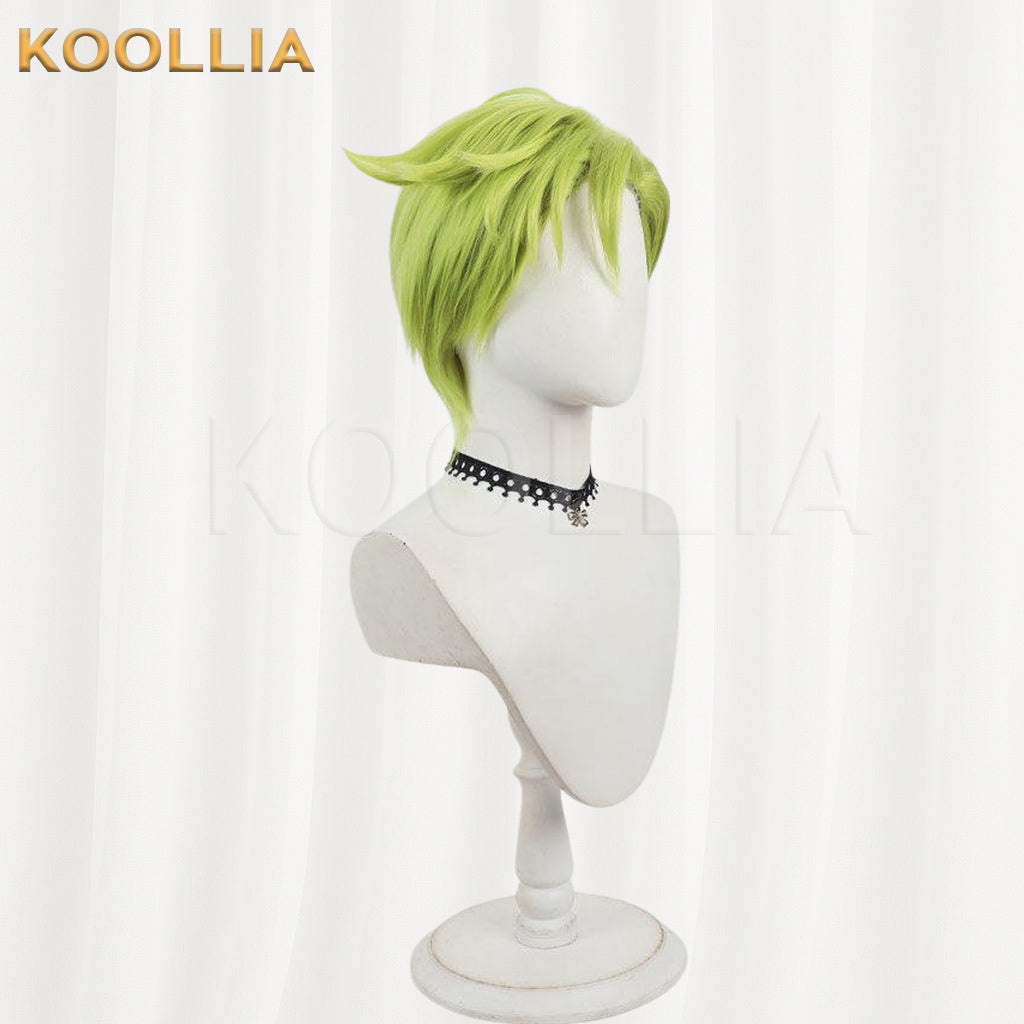 18TRIP Karikane Sakujirou Wig Bright Lime Green Spiky Short Basic Wig