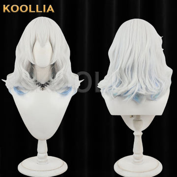 Touhou Project Komeiji Koishi Wig Silver White Light Blue Curly Basic Wig