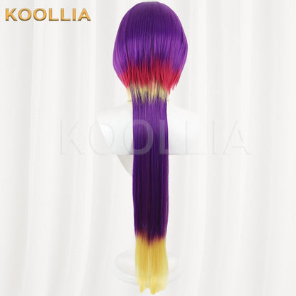 Welcome to Demon School! Iruma-kun Kuromu Purple Red Yellow Gradient Long Ponytail Basic Wig