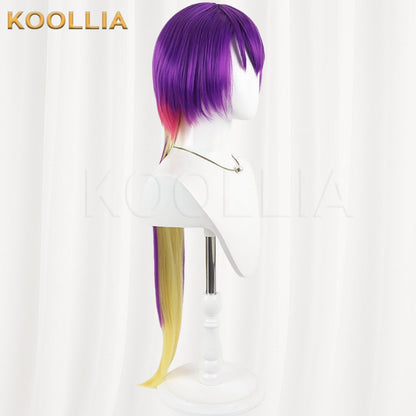 Welcome to Demon School! Iruma-kun Kuromu Purple Red Yellow Gradient Long Ponytail Basic Wig