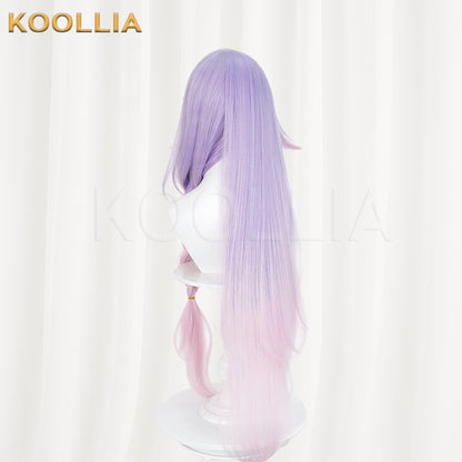 Wuthering Waves Lily Wig Lavender Purple Pink Gradient Single Braid Long Basic Wig