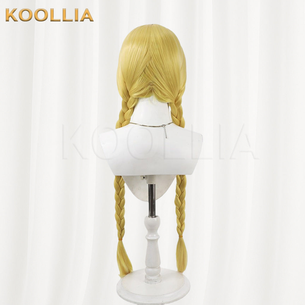 Maebashi Majo Mitsumata Koko Wig Bright Gold Double Long Braids Basic Wig
