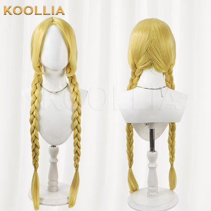 Maebashi Majo Mitsumata Koko Wig Bright Gold Double Long Braids Basic Wig