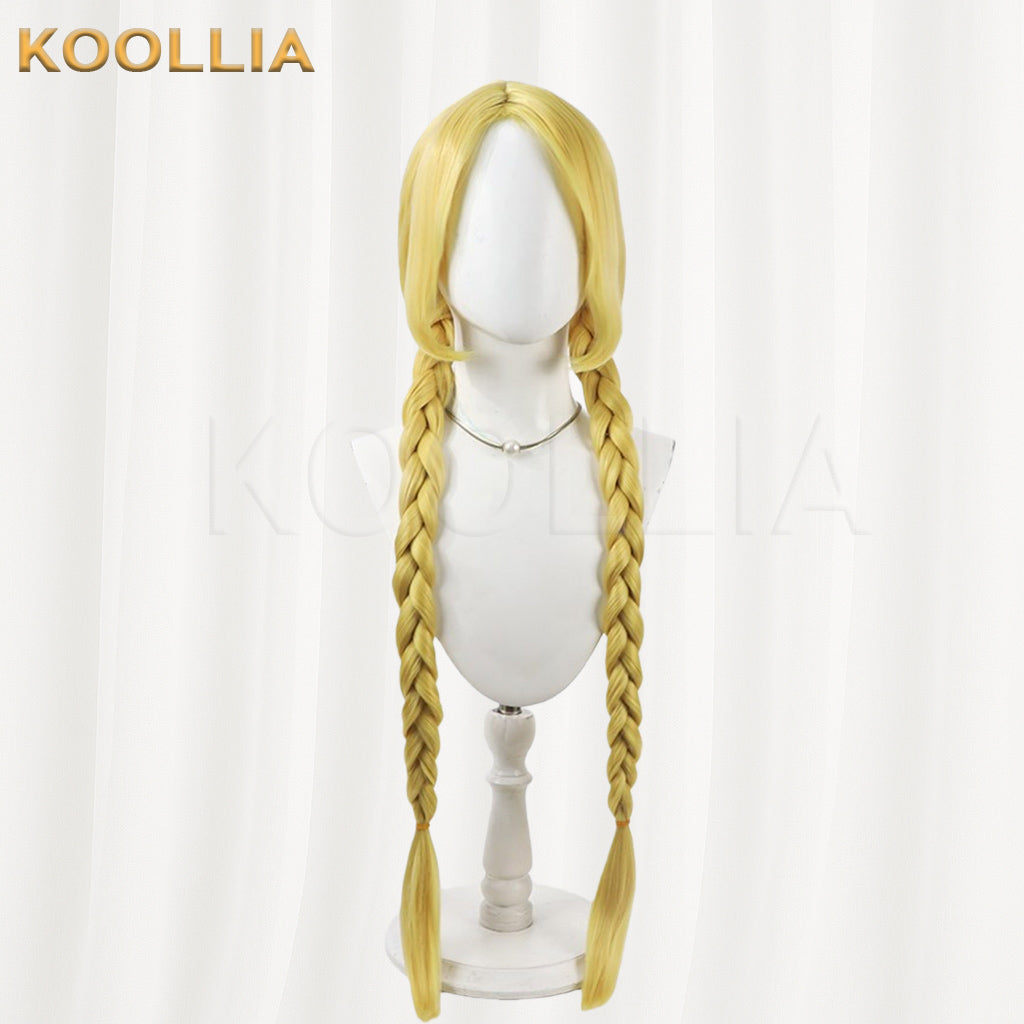 Maebashi Majo Mitsumata Koko Wig Bright Gold Double Long Braids Basic Wig