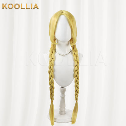 Maebashi Majo Mitsumata Koko Wig Bright Gold Double Long Braids Basic Wig