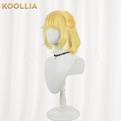 Touhou Project Mizuhashi Parsee Wig Bright Golden Yellow Half Up Short Curly Basic Wig