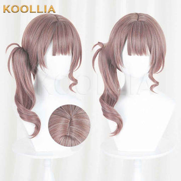Project SEKAI Mochizuki Honami Milk Tea Brown Wig Detachable Tiger Mouth Clip Ponytail Realistic Scalp Top Basic Wig