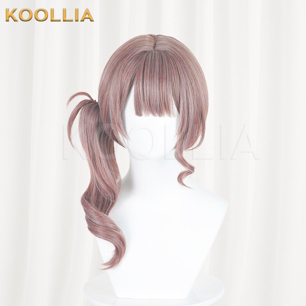 Project SEKAI Mochizuki Honami Milk Tea Brown Wig Detachable Tiger Mouth Clip Ponytail Realistic Scalp Top Basic Wig