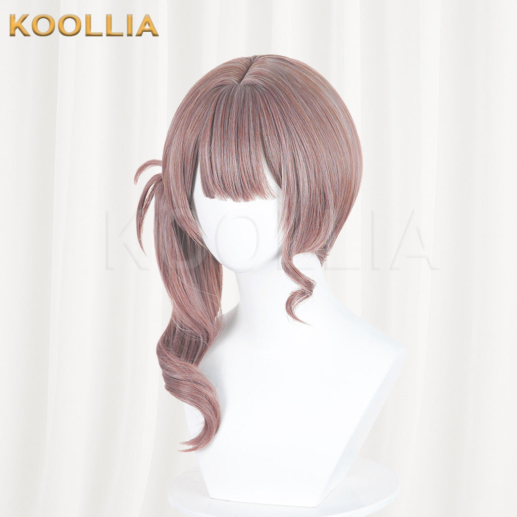 Project SEKAI Mochizuki Honami Milk Tea Brown Wig Detachable Tiger Mouth Clip Ponytail Realistic Scalp Top Basic Wig