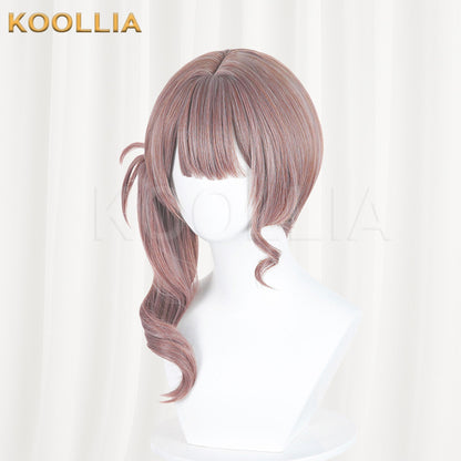 Project SEKAI Mochizuki Honami Milk Tea Brown Wig Detachable Tiger Mouth Clip Ponytail Realistic Scalp Top Basic Wig