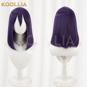 Touhou Project Nagae Iku Wig Dark Purple Shoulder Straight Bob Basic Wig