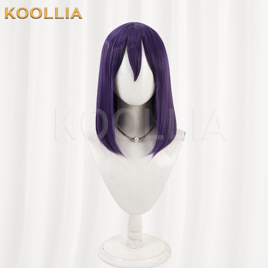 Touhou Project Nagae Iku Wig Dark Purple Shoulder Straight Bob Basic Wig