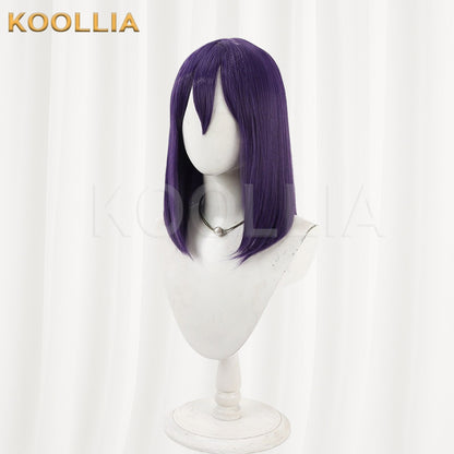 Touhou Project Nagae Iku Wig Dark Purple Shoulder Straight Bob Basic Wig
